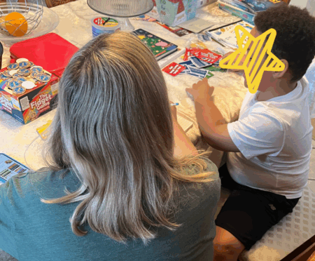 Tutor Debbie with student